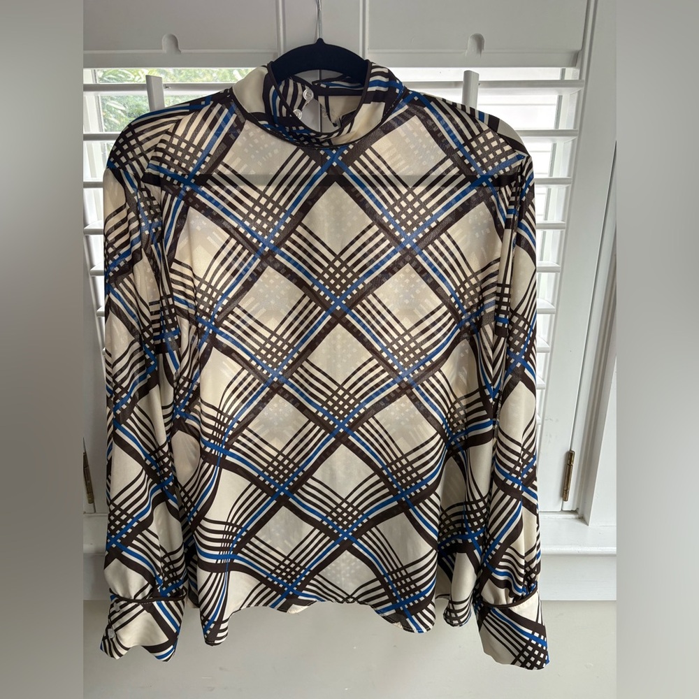 Stylish Plaid Women's Top Zara